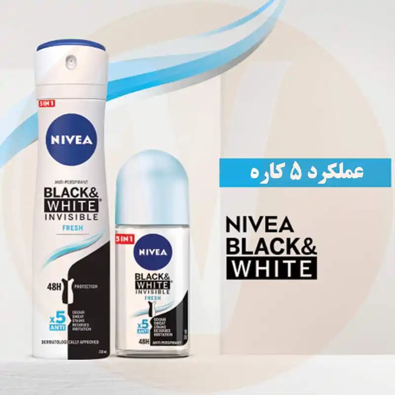 اسپری زنانه نیوا Black & White Pure حجم 150 میل — تصویر ۷