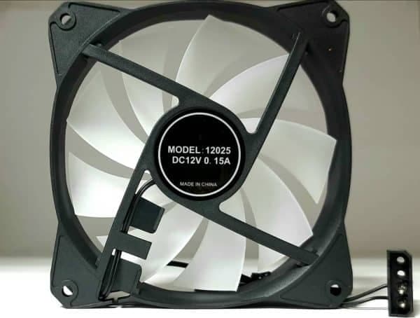 فن خنک کننده کیس چراغ دار RGB سایز 12*12 سانت مدل 12025