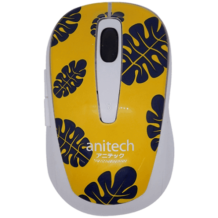 موس بی سیم 5 کلیده anithech مدل w223 / زرد — تصویر ۷