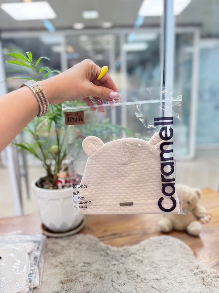 کلاه نوزادی طرح cute bear برند کارامل caramell — تصویر ۳