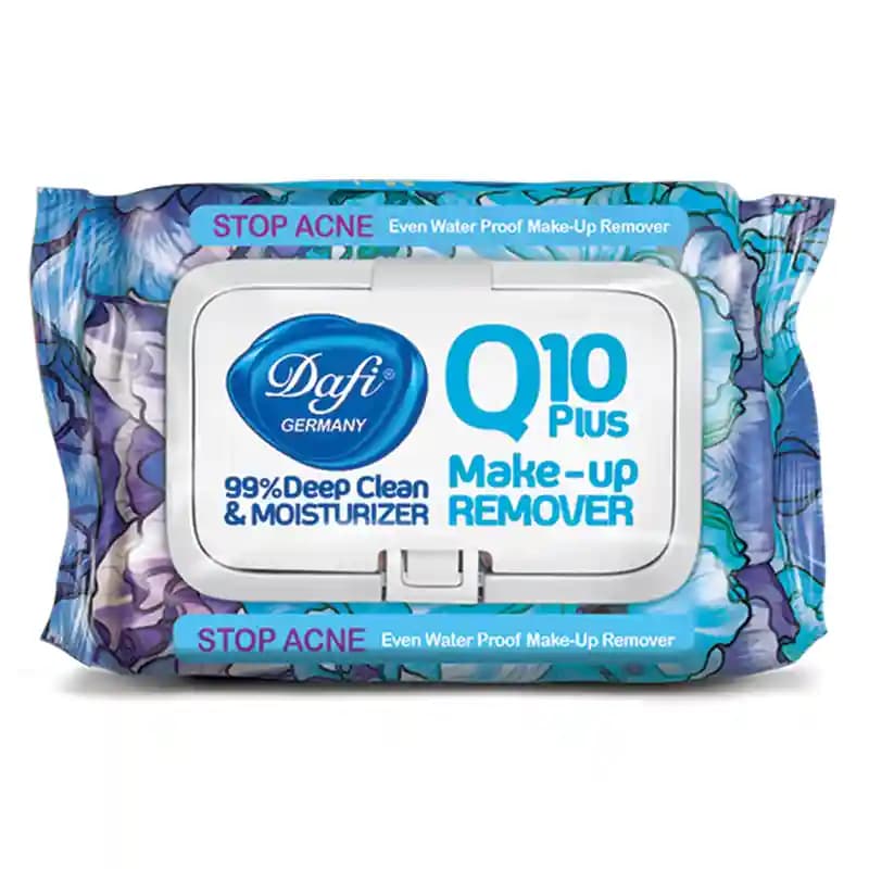 دستمال مرطوب Q10 Stop Acne دافی بسته 50 عددی — تصویر ۲