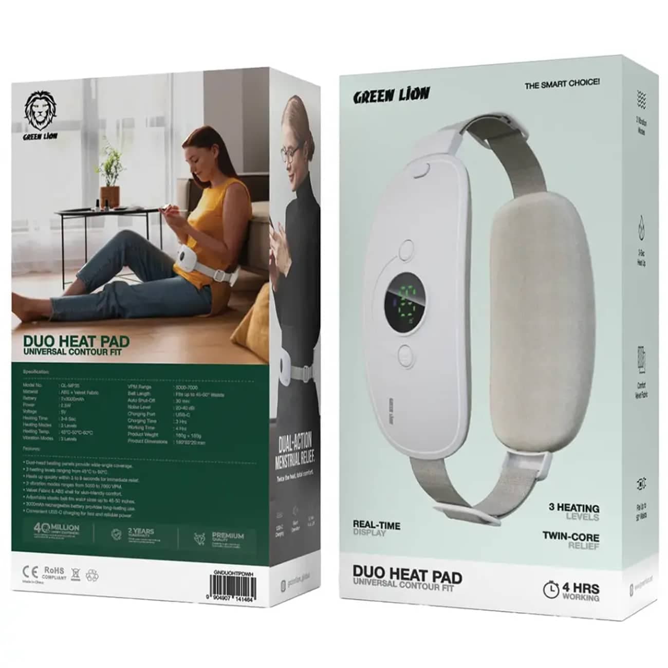 ماساژور حرارتی کمر و شکم گرین لاین Green Lion مدل GL-MP35 با دو پد حرارتی — تصویر ۵