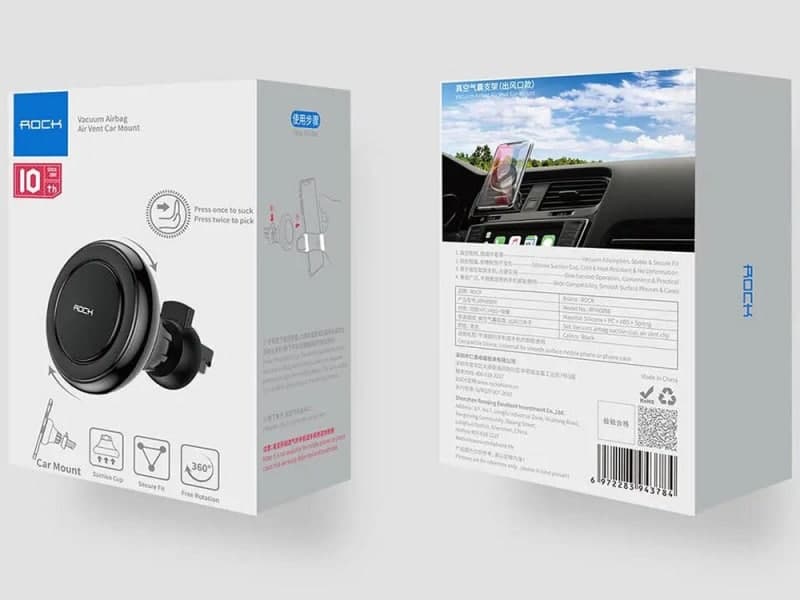 پایه نگهدارنده داخل خودرو راک Rock RPH0898 Vacuum Adsorption Airbag Car Holder — تصویر ۱۱