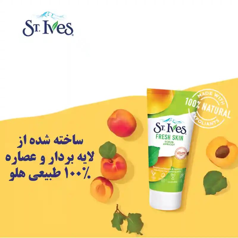 اسکراب زردآلو Fresh Skin سینت ایوز وزن 170 گرم — تصویر ۸