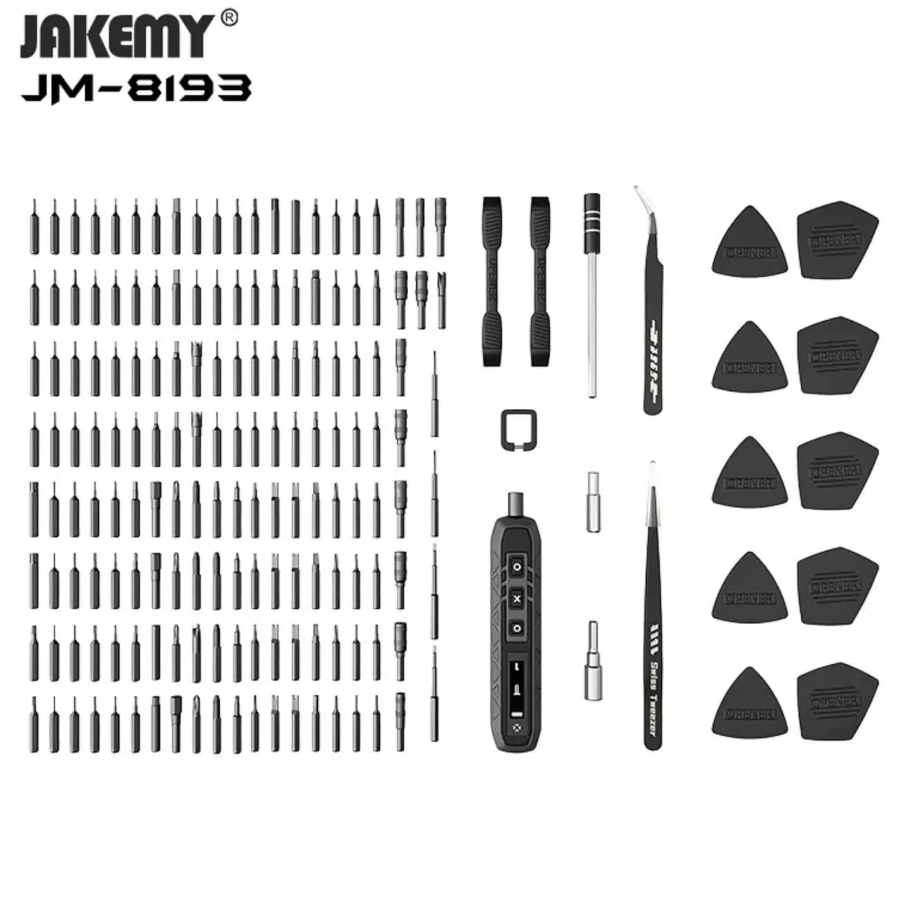 ست پیچ‌گوشتی شارژی 180 تکه جکمی JM-8193 — تصویر ۷