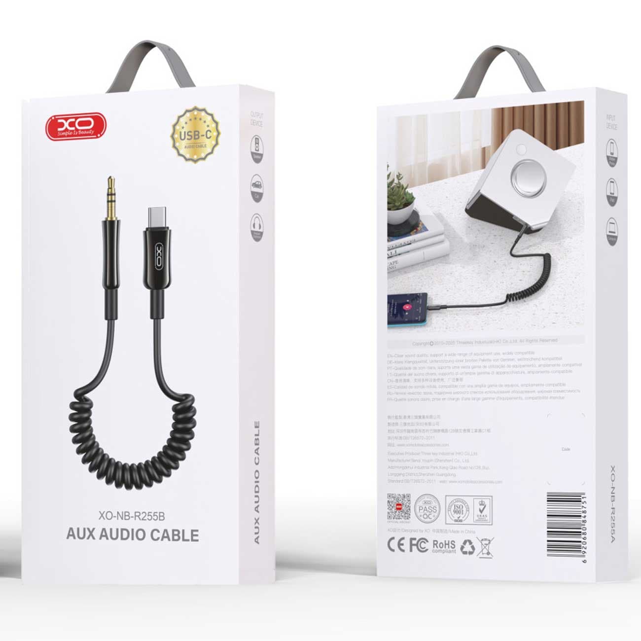 کابل صدای تایپسی به جک 3.5 میلیمتری یک متری ایکس او NB-R255B — تصویر ۷