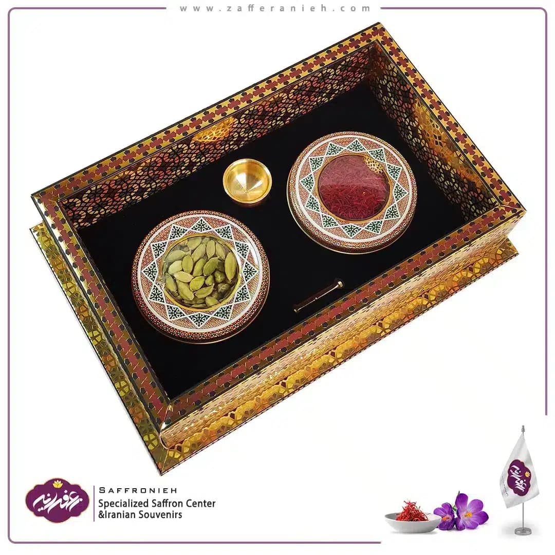 پک کامل زعفران هاردباکس مدل صفوی کد BG01 (حاوی یک مثقال زعفران سرگل)