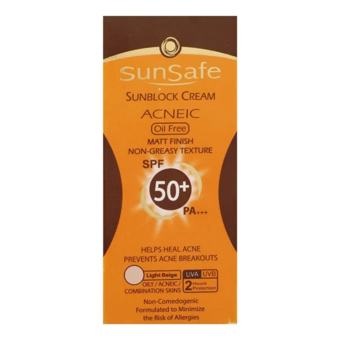 کرم ضد آفتاب فاقد چربی سان سیف SUNSAFE مدل ACNEIC با SPF50 رنگ دار — تصویر ۱۰