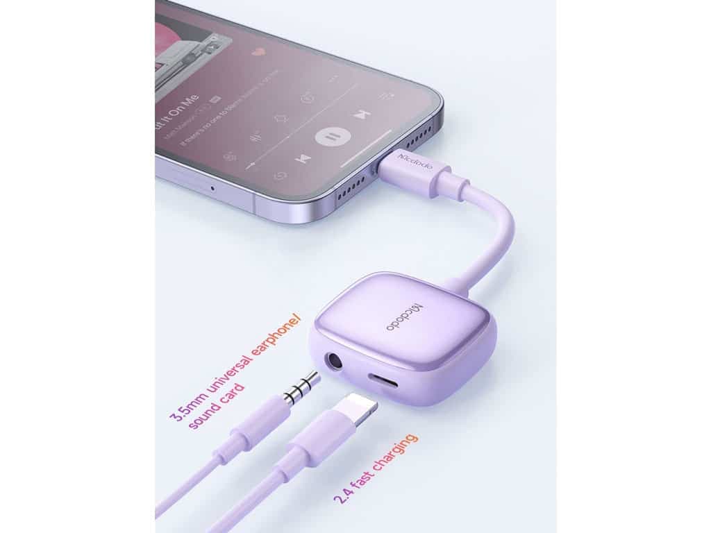 مبدل لایتنینگ به لایتنینگ و جک 3.5 میلی متری مکدودو Mcdodo CA-2740 Lightning to Lightning and 3.5mm Audio Cable — تصویر ۷