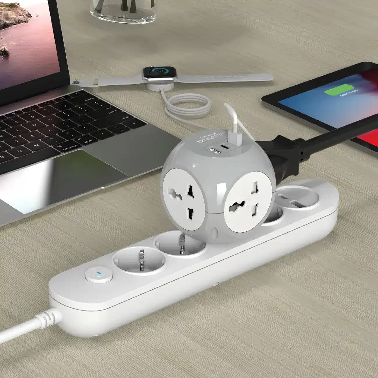 چند راهی برق و آداپتور گرین لاین مدل GNMLTPTRADWH توان 3500W — تصویر ۶
