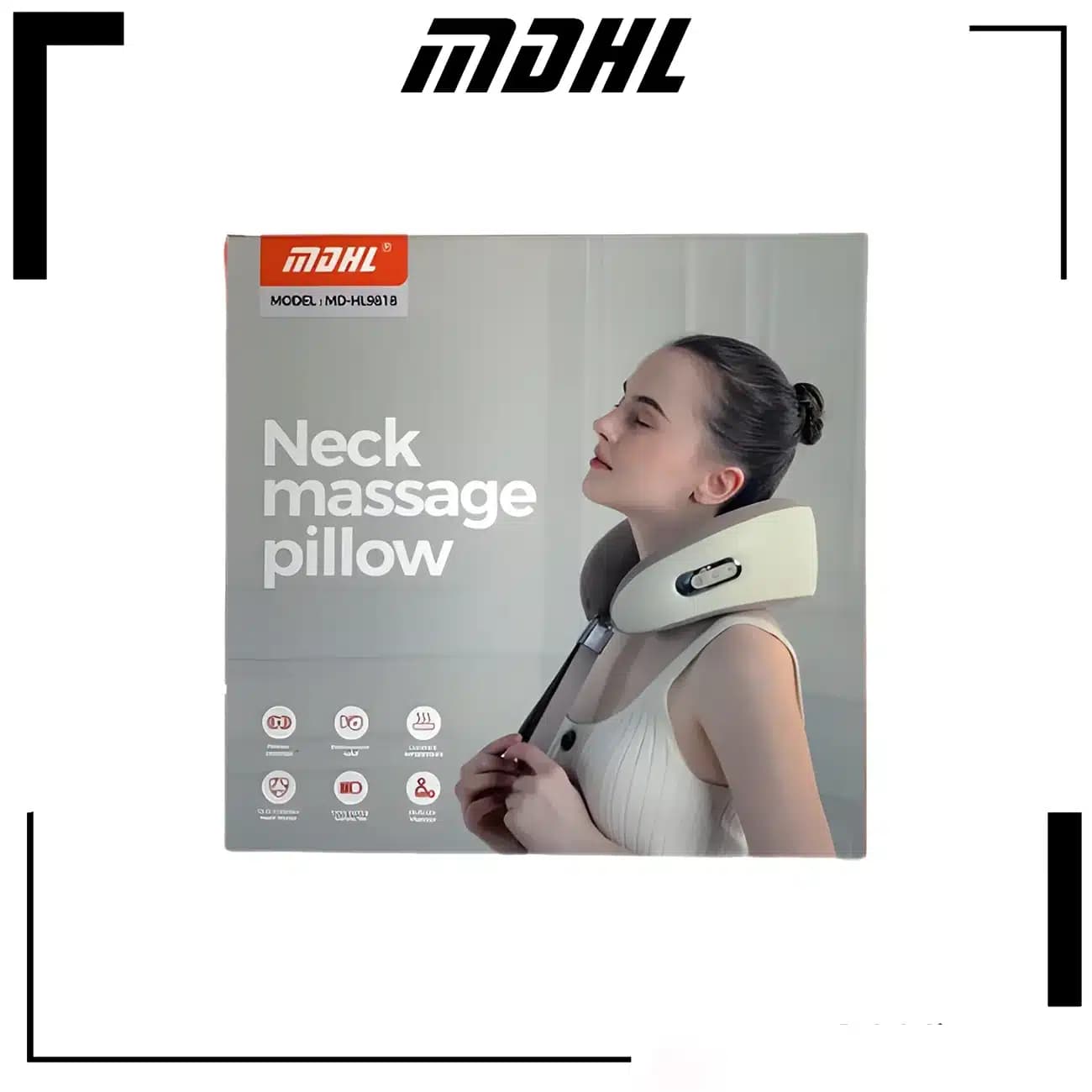 ماساژور گردن شارژی ام دی اچ ال MDHL مدل MD–HL9818 با کمپرس گرمایشی — تصویر ۹