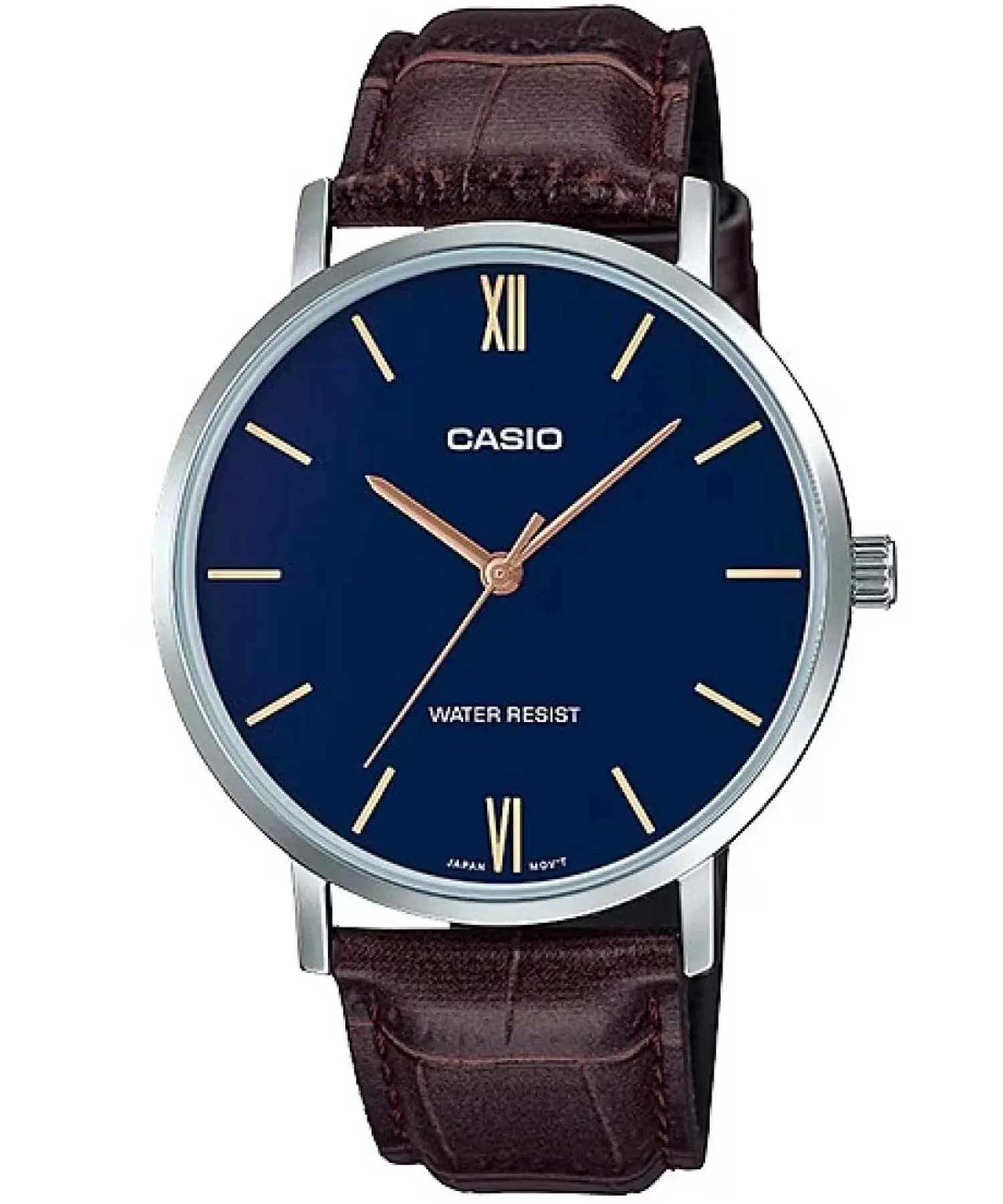 ساعت مچی مردانه کاسیو Casio مدل MTP-VT01L-2BUDF با بند چرمی کلاسیک — تصویر ۱۲