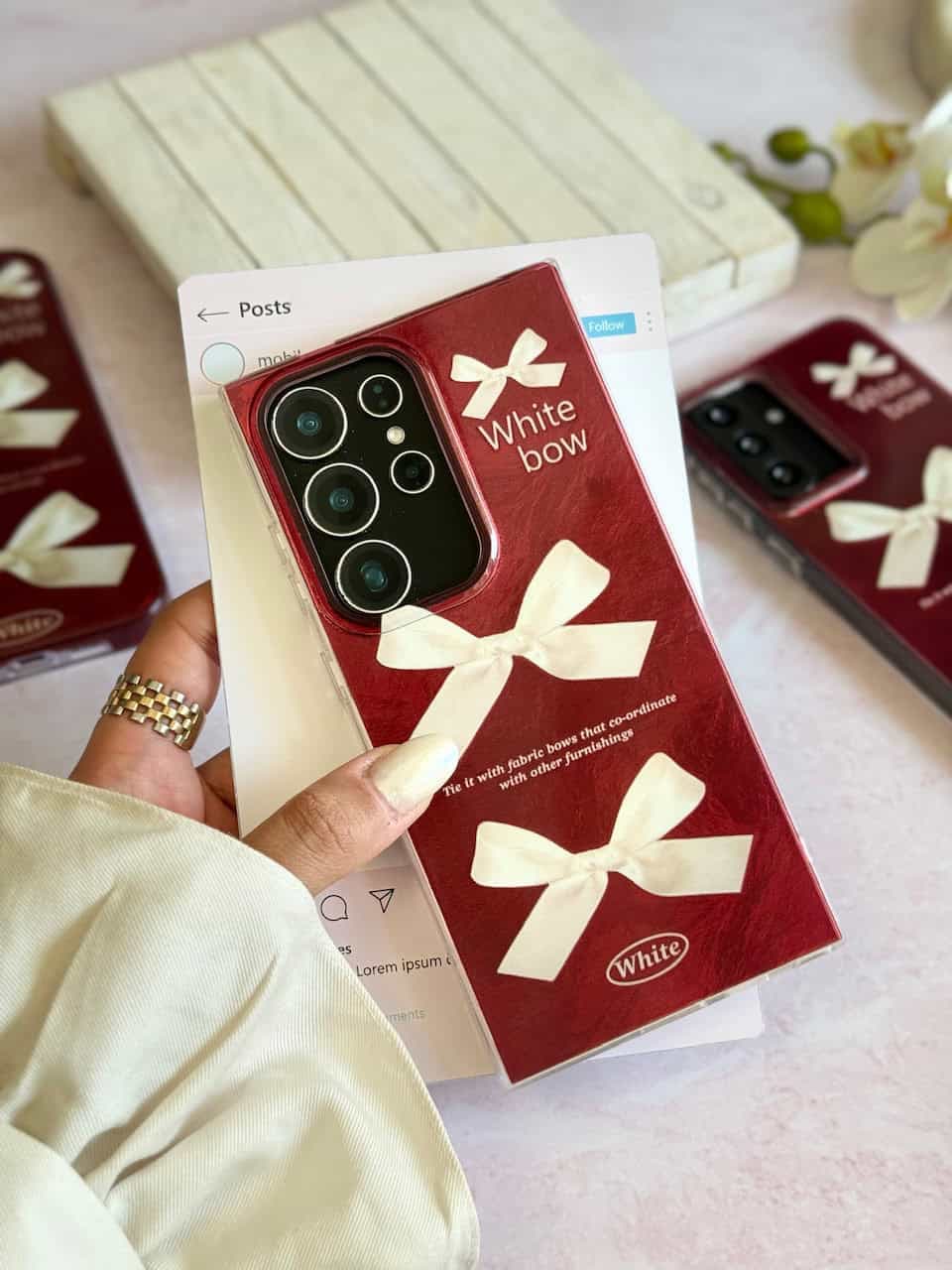 قاب چری white bow اندرویدی (کدC2095) — تصویر ۵