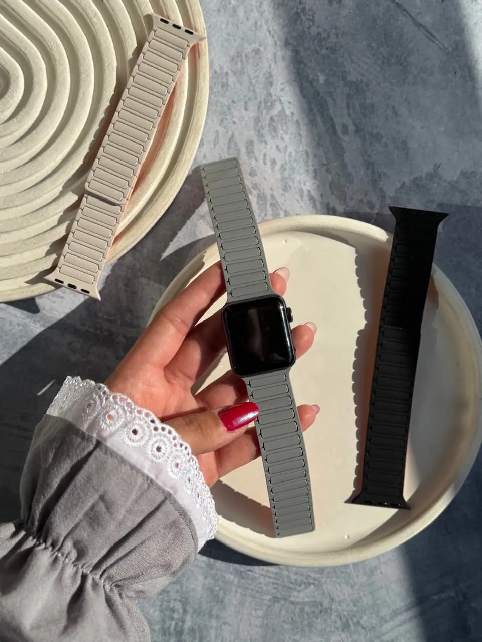 بند اپل واچ سیلیکون لینک مگنتی (کدw5074) — تصویر ۴