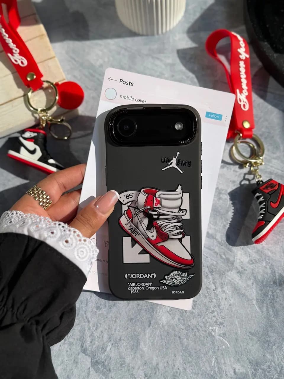 قاب Jordan 1 RED آیفون / سامسونگ / شیائومی (کدC2149) — تصویر ۳