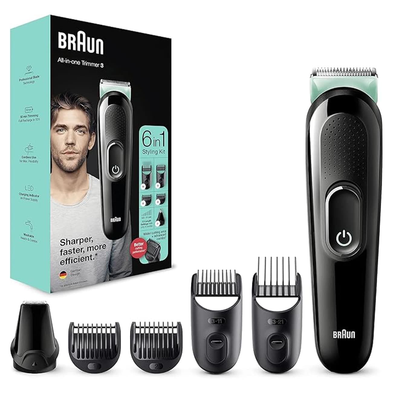 ماشین اصلاح و موزن بینی و گوش براون Braun مدل MGK3221 سری 3