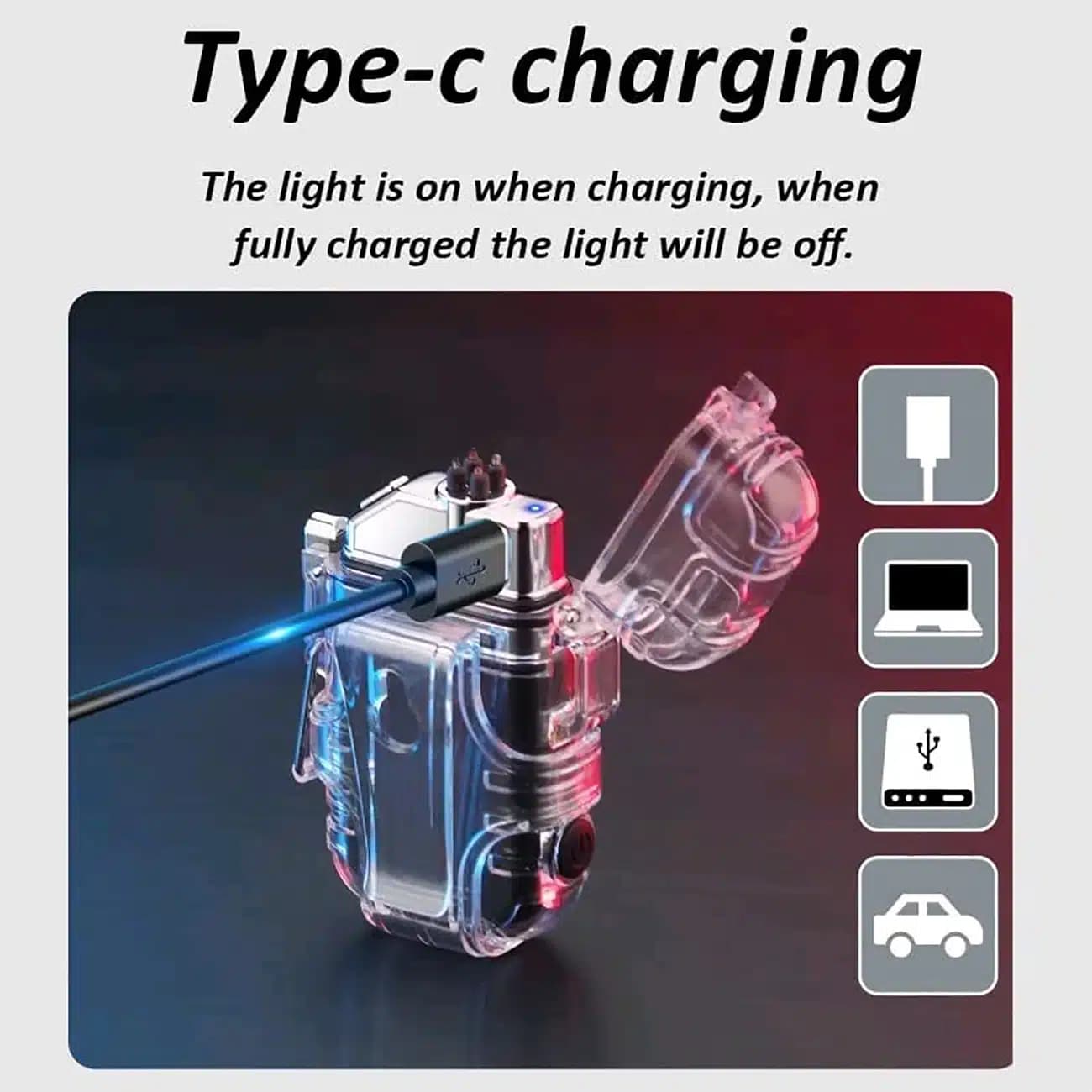 فندک الکتریکی و چراغ قوه شارژی Electronic Ignition Lighting — تصویر ۶