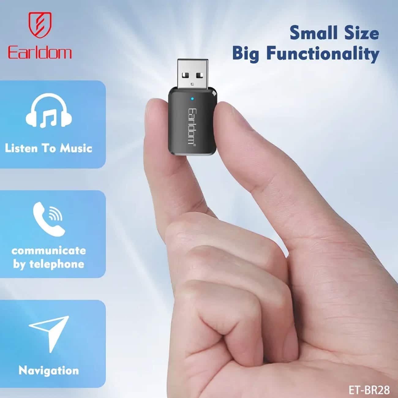 دانگل بلوتوث USB صدا ارلدام Earldom مدل ET-BR28 — تصویر ۳