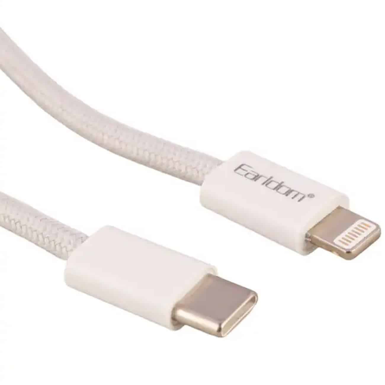 کابل تایپ سی به لایتنینگ ارلدام Earldom مدل EC-196C-L طول 1 متر — تصویر ۴