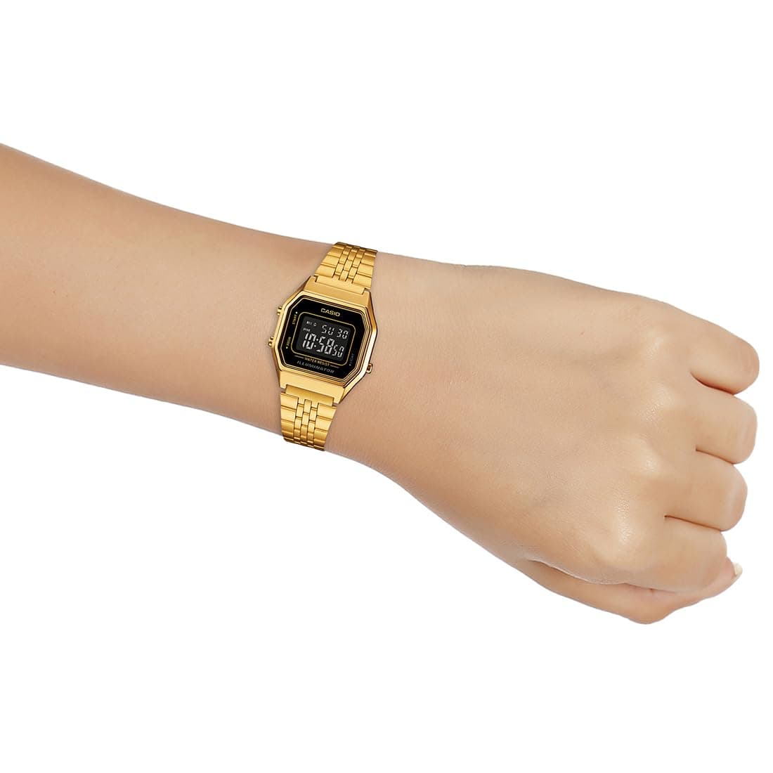 ساعت مچی دیجیتال کاسیو Casio مدل LA680WGA-1B با کرنومتر و نور LED — تصویر ۳