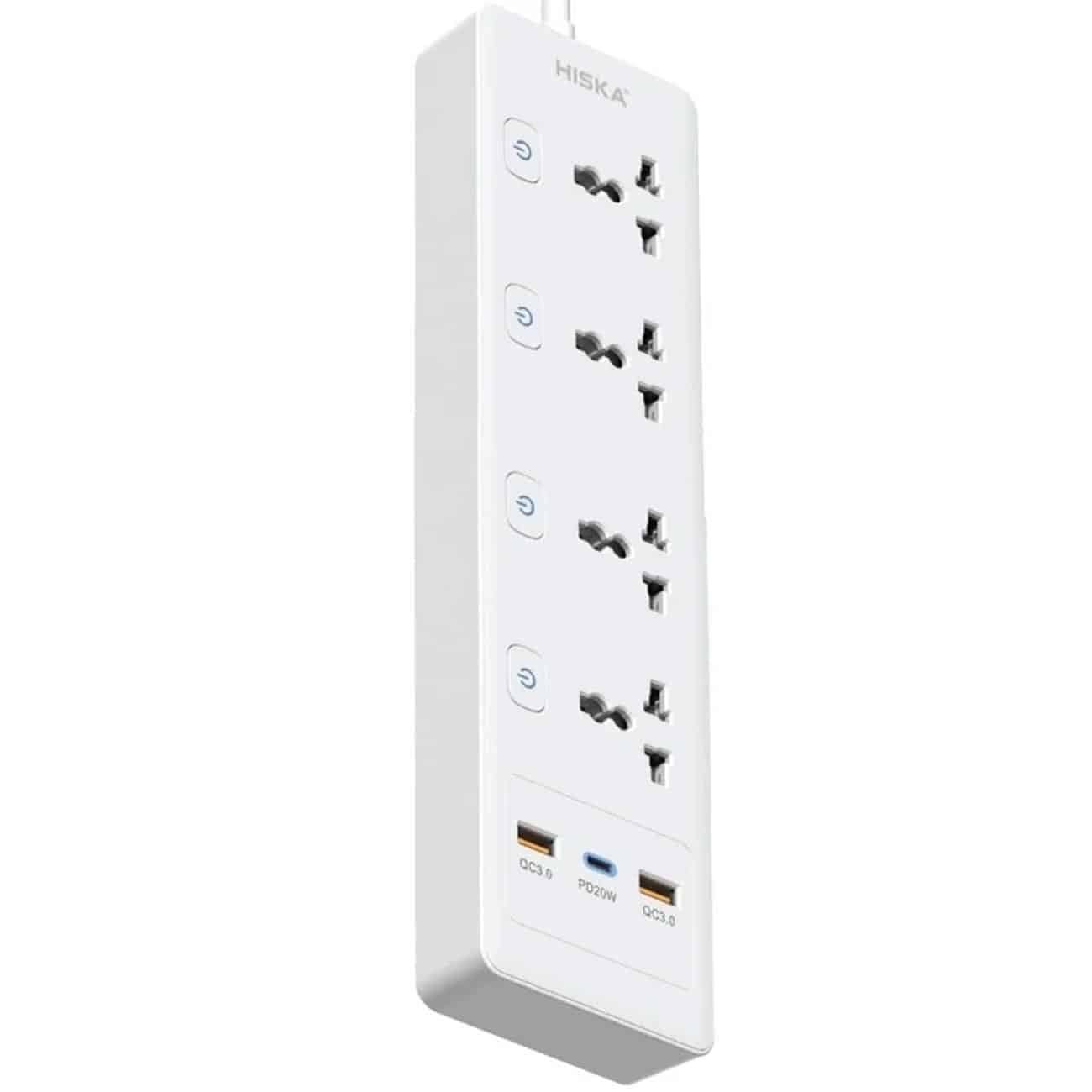 چند راهی برق هیسکا HISKA مدل CH-5518 با 5 سوکت و 3 پورت — تصویر ۷
