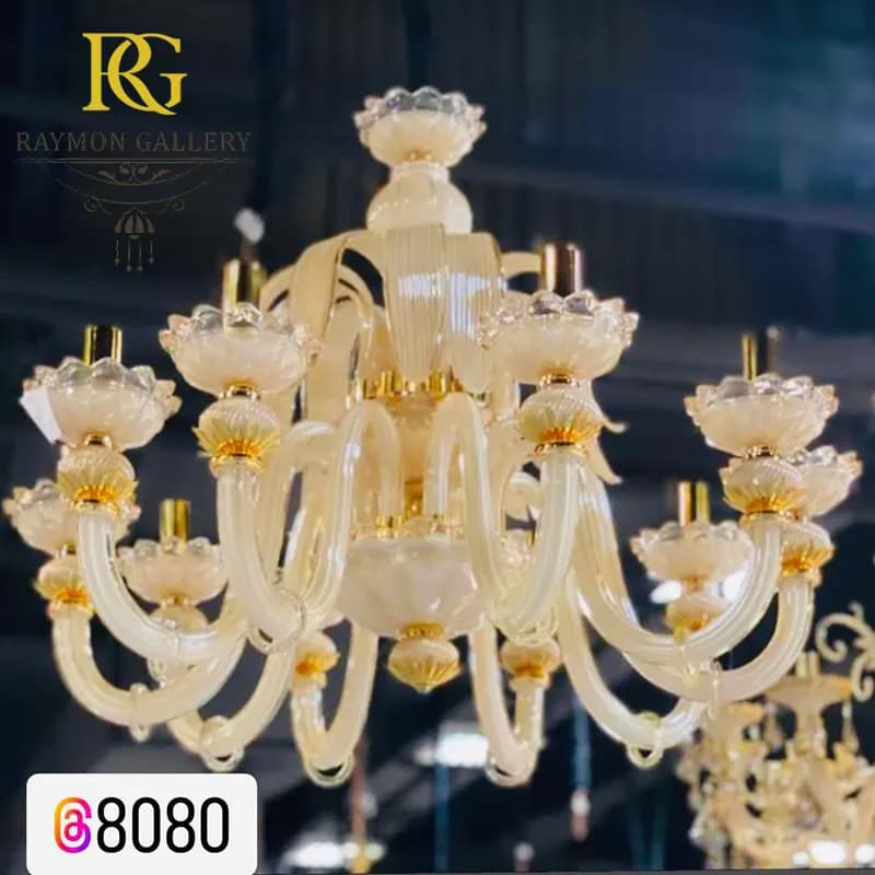 لوستر مورانو کرم کد 8080 — تصویر ۲