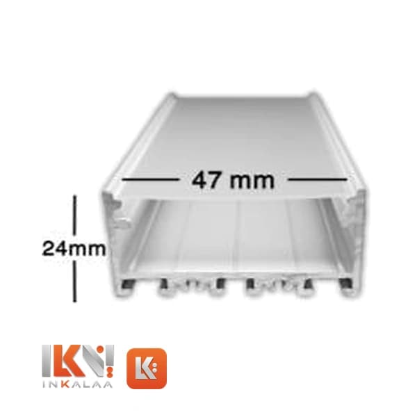 پروفیل نور خطی آویز و روکار سهلاین 47 میلیمتر کد 58 ایران هیت سینک
