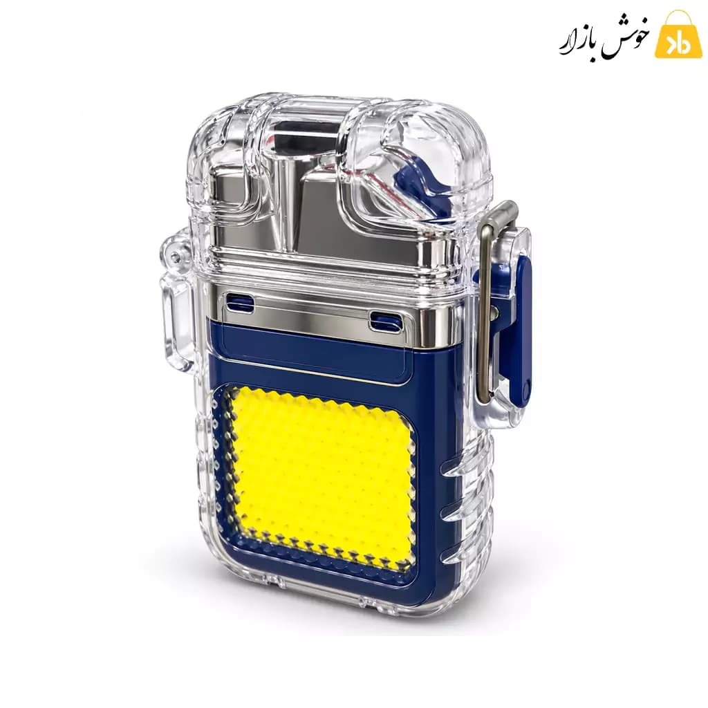 فندک پلاسما شارژی دو قوس با چراغ قوه COB — تصویر ۹