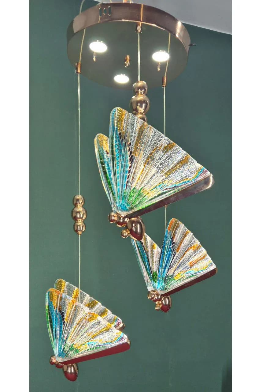 لوستر اویزی مدرن طرح پروانه — تصویر ۳
