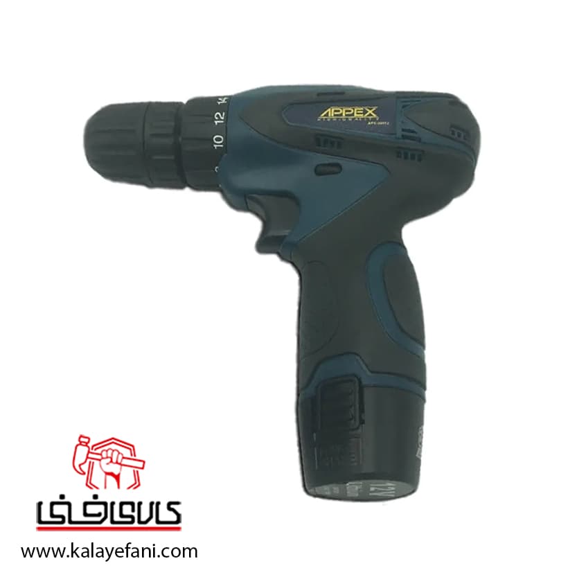 دریل پیچ گوشتی شارژی اپکس 12 ولت مدل APX-30012 — تصویر ۳