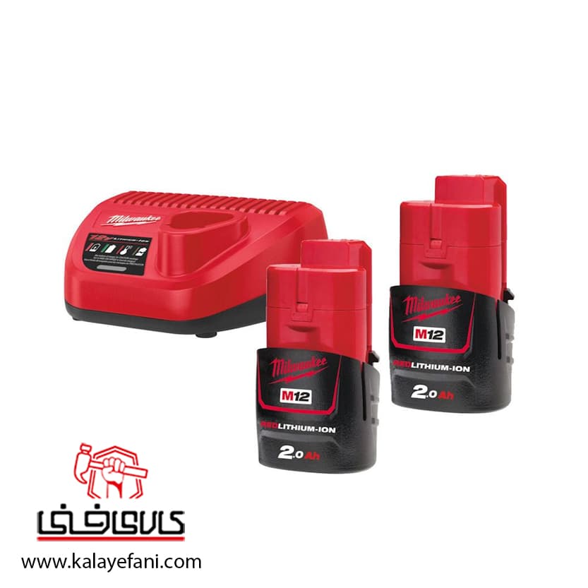 کیت باتری و شارژر میلواکی 12 ولت 2 آمپر مدل M12NRG-202 — تصویر ۵