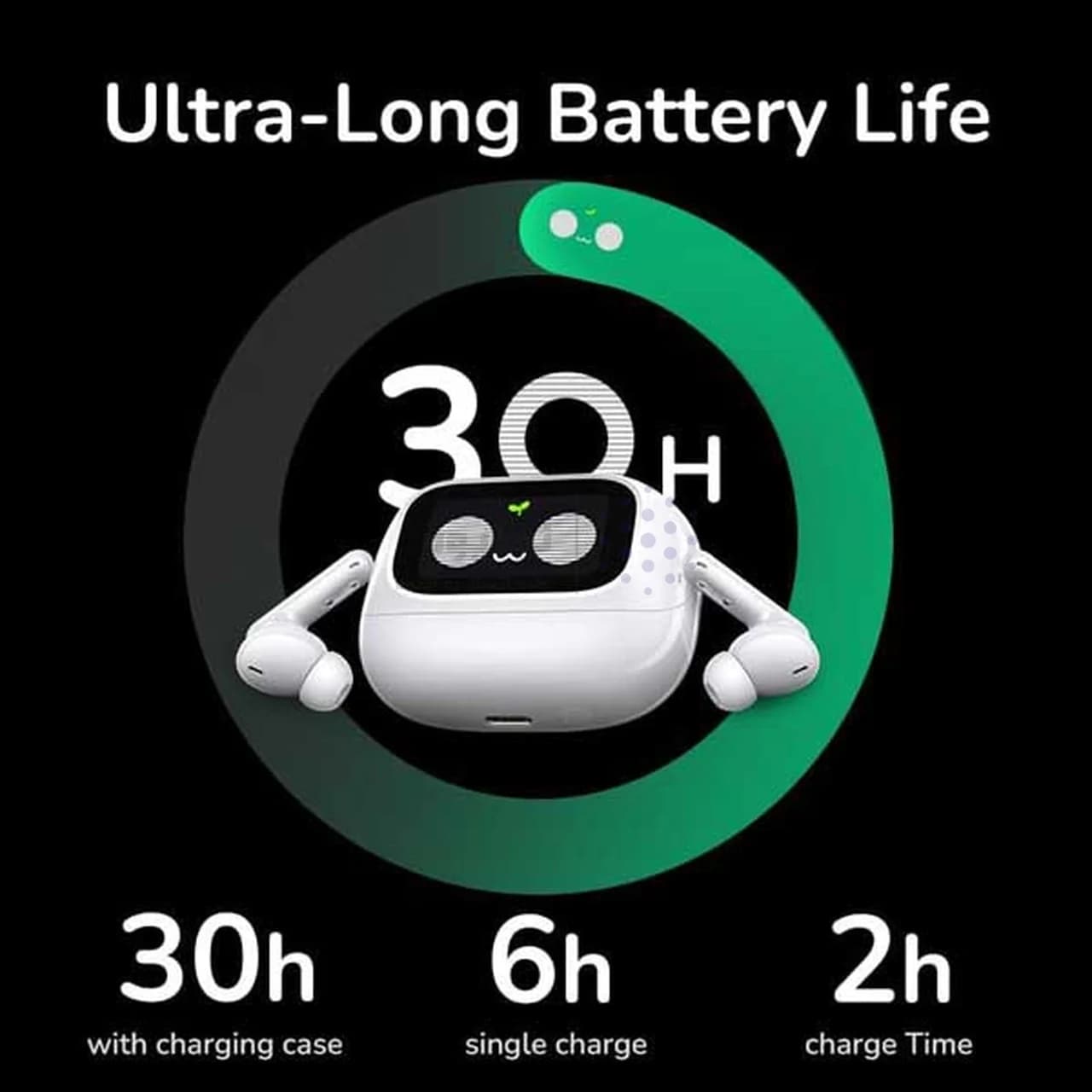 ایرفون بی سیم UGREEN مدل EchoBuds Magic WS211-55137 ANC – سفید (گارانتی 18 ماهه آسان پیشرو) — تصویر ۶