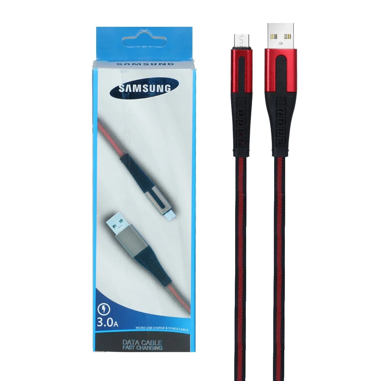 کابل شارژ فست اندروید Samsung مدل SA-2416 – قرمز مشکی – RYL — تصویر ۳