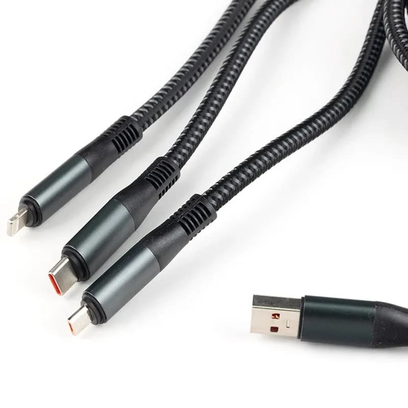 کابل شارژ چند کاره تایپ سی، لایتنینگ و اندروید هیسکا مدل LX-13 — تصویر ۹