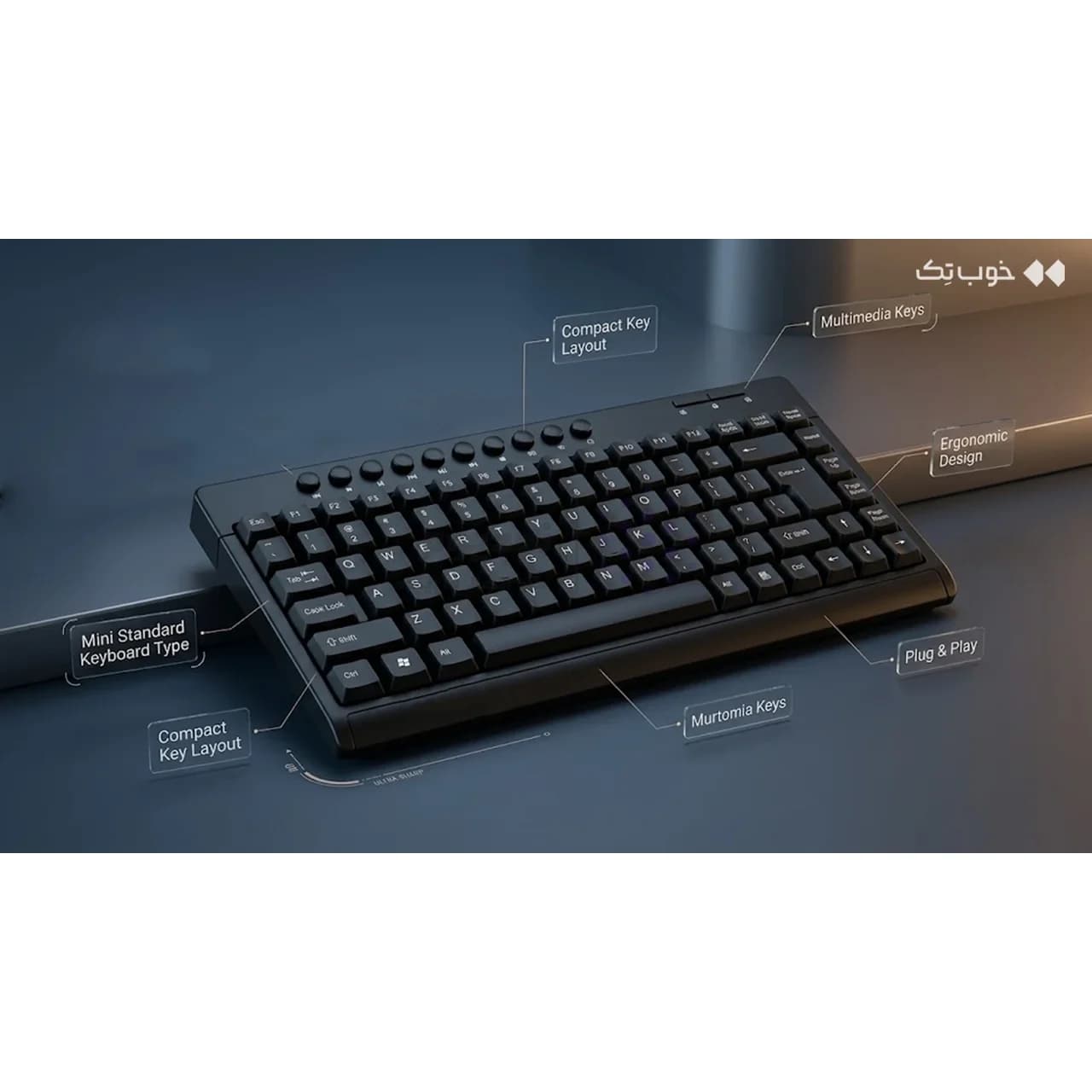 کیبورد باسیم XP Product مدل XP-9000U – مشکی — تصویر ۱۰