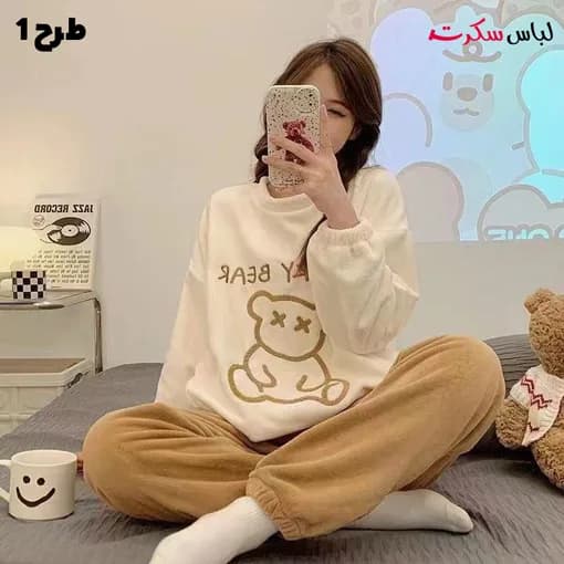 ست بلوز و شلوار راحتی حوله ای فانتزی ls702 — تصویر ۱۲