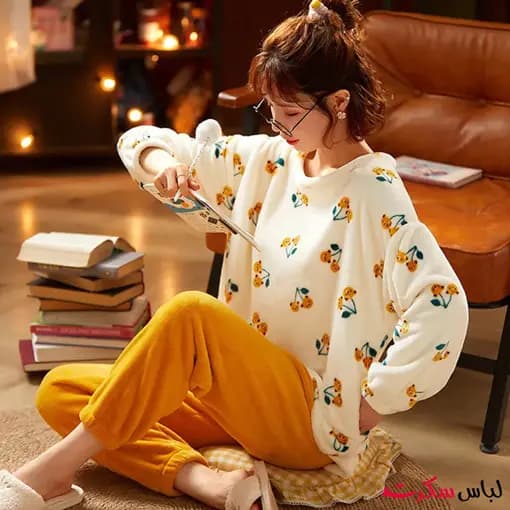 ست بلوز و شلوار راحتی حوله ای فانتزی ls702 — تصویر ۸