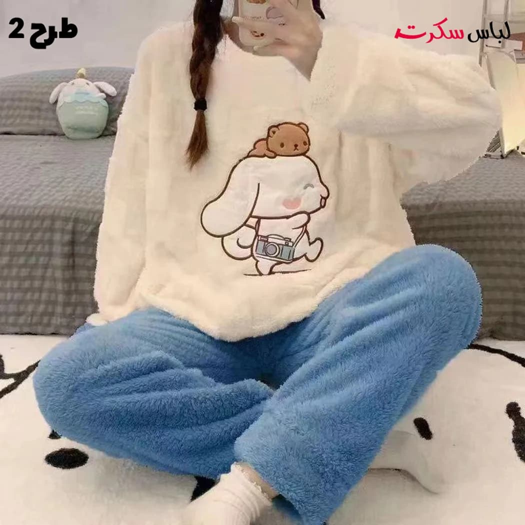 ست بلوز و شلوار راحتی حوله ای فانتزی ls702 — تصویر ۶