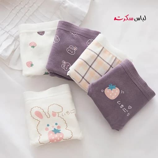 شورت نخی فانتزی بسته 3 عددی کد414 — تصویر ۸