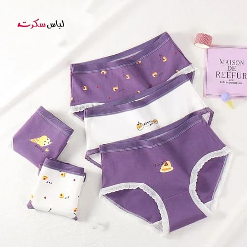 شورت نخی فانتزی زنانه بسته 2عددی ls2031