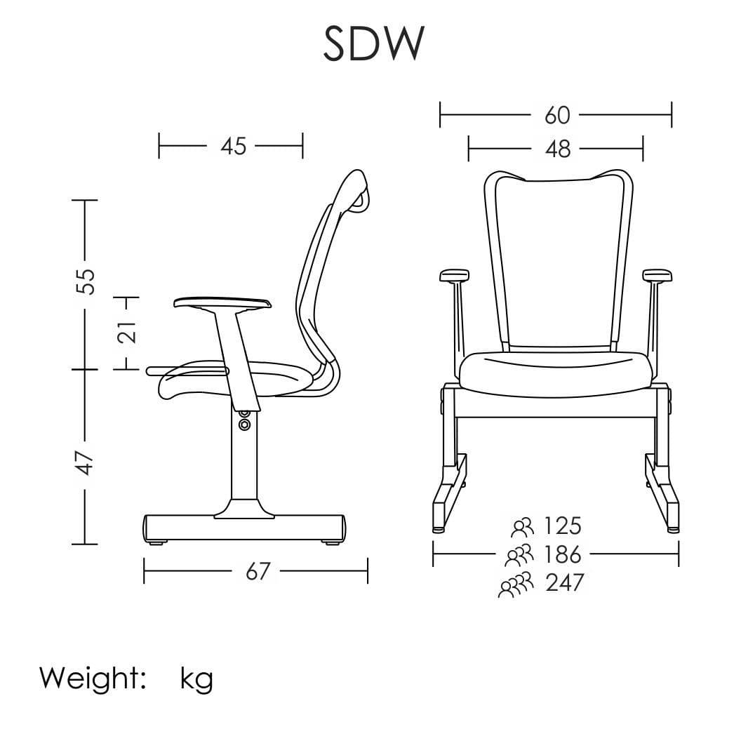 صندلی انتظار SDW دو نفره 822 آرتمن — تصویر ۳