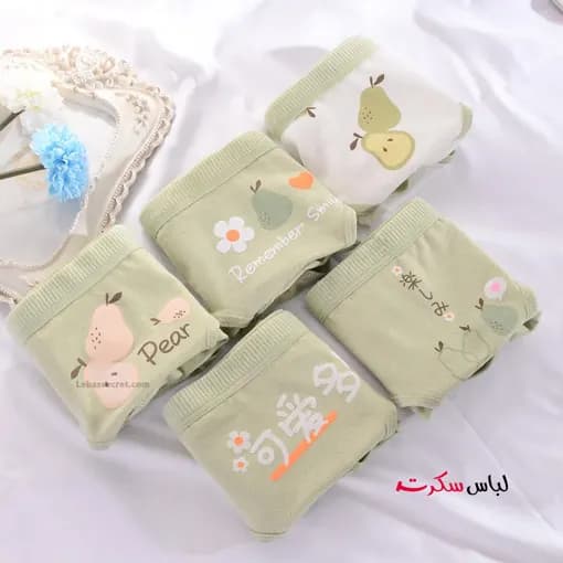 شورت نخی فانتزی بسته 3عددی ls195 — تصویر ۳