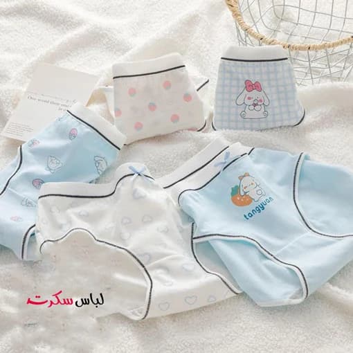 شورت نخی فانتزی بسته 3 عددی ls01559