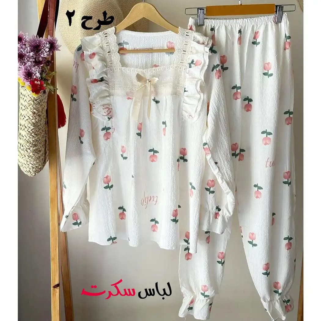 بلوز و شلوار راحتی زنانه عروسکی ls265 — تصویر ۲