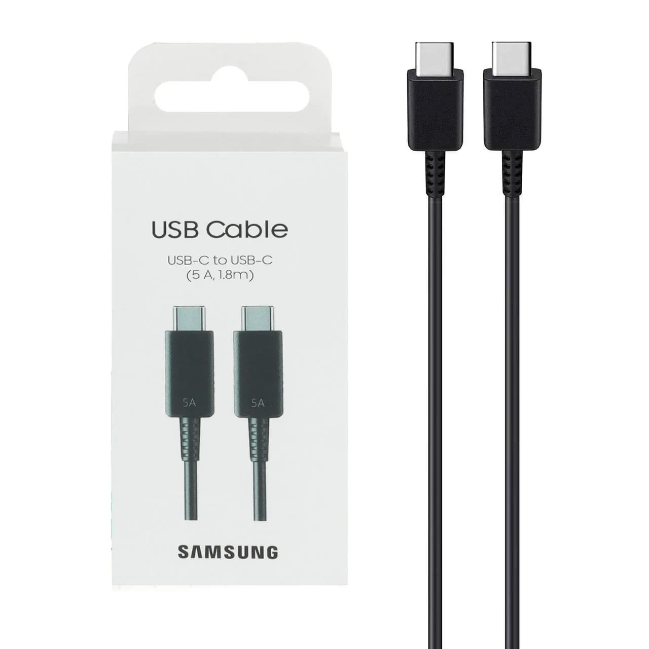 کابل شارژ فست 1.8 متری Samsung Type-C To Type-C مدل EP-DX510 – مشکی (گارانتی شش ماهه نیکان همراه)