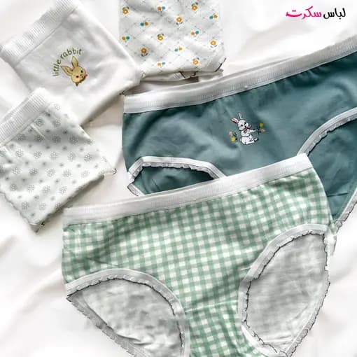 شورت نخی فانتزی بسته 3عددی ls0106 — تصویر ۴