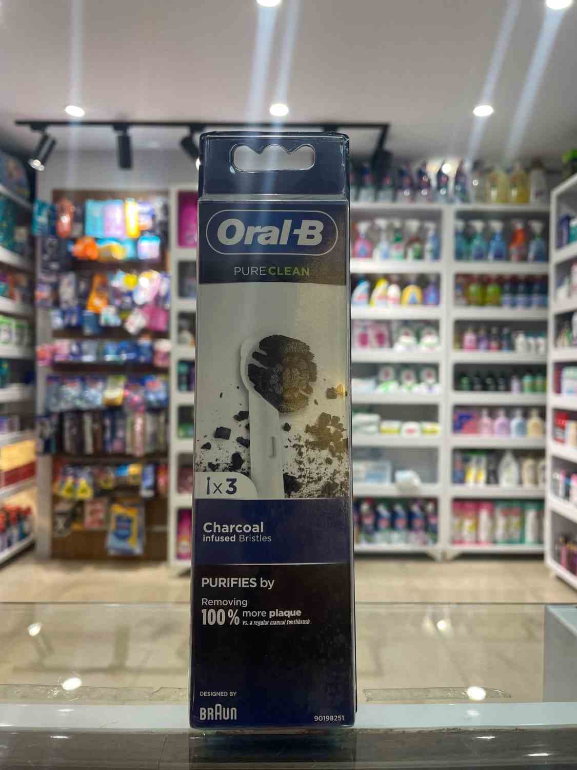 سری یدک مسواک برقی اورالبی مدل Pure Clean با برس زغالی بسته ۳ عددی — تصویر ۳