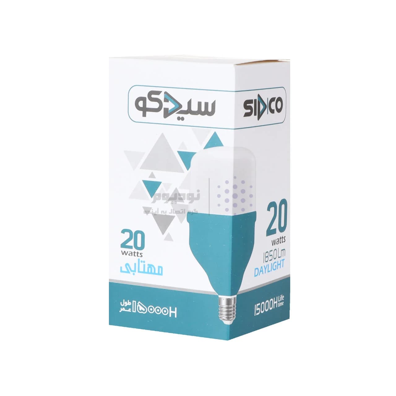 لامپ استوانه ای Sidco مدل E27 20W – مهتابی — تصویر ۱۱