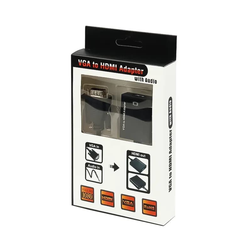 تبدیل VGA به HDMI مدل 5138 همراه با کابل AUX و Micro USB — تصویر ۱۱