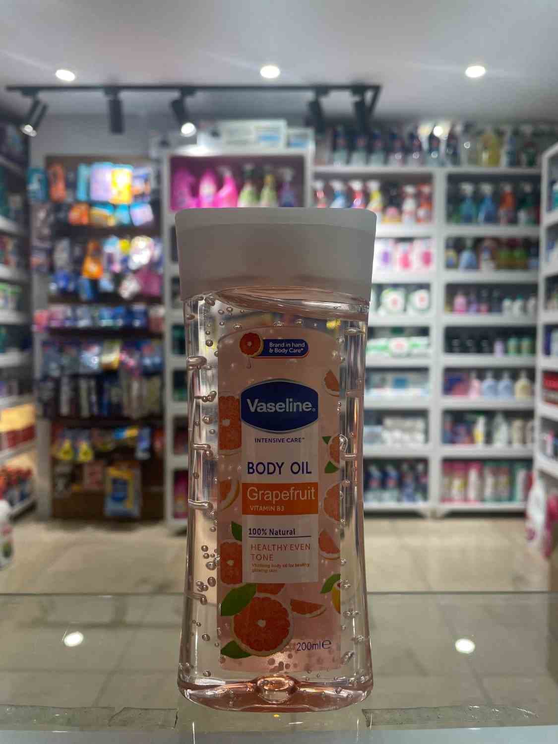 روغن بدن ژلی وازلین (Vaseline Intensive Care) مدل Grapefruit حاوی ویتامین B3 و عصاره گریپ‌فروت (حجم ۲۰۰ میلی‌لیتر)